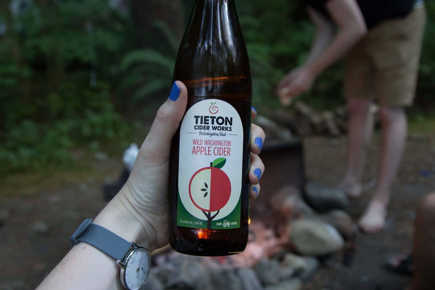 Cider around a fire